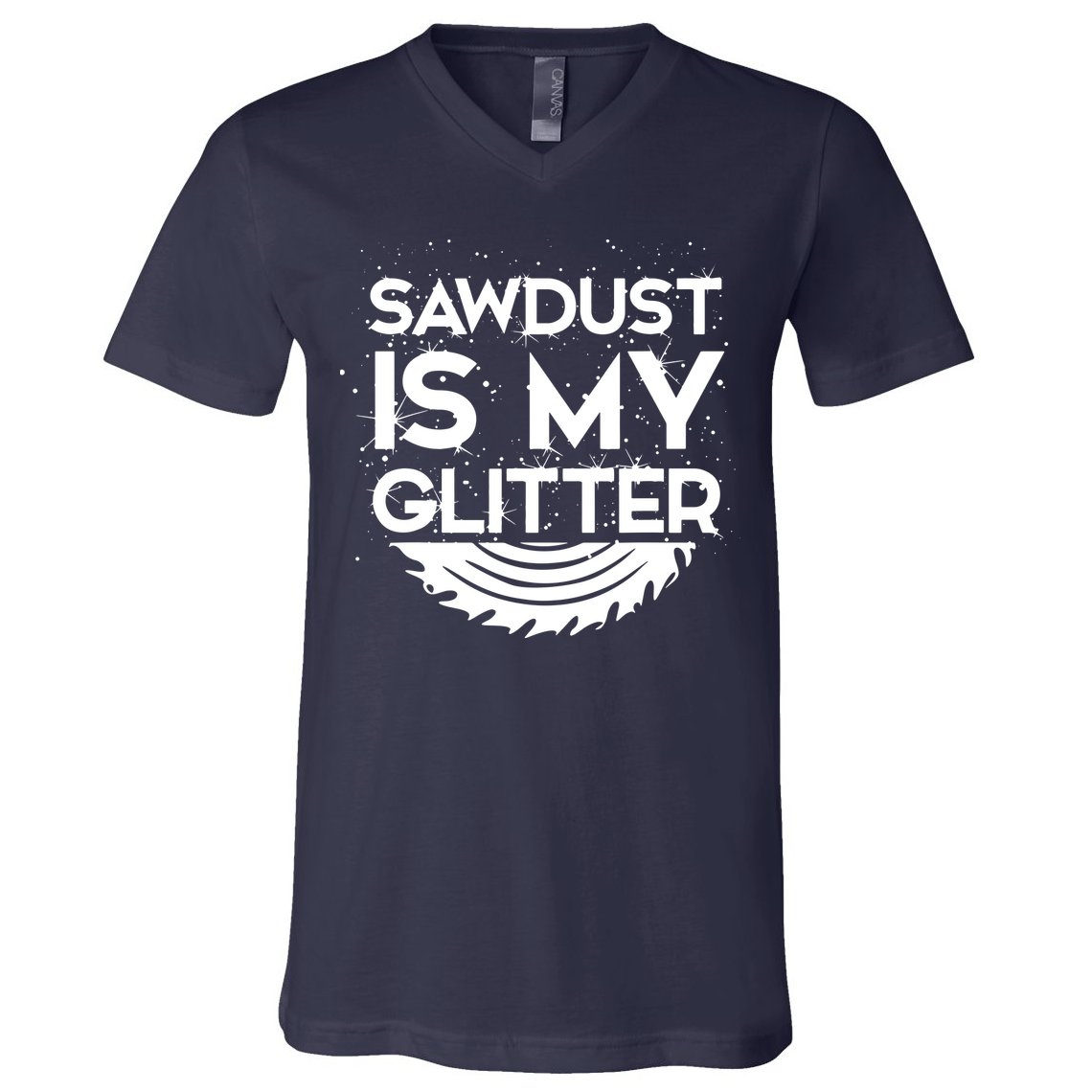 DIY Woodworking Sawdust Design Girl With Tools Gift V-Neck T-Shirt