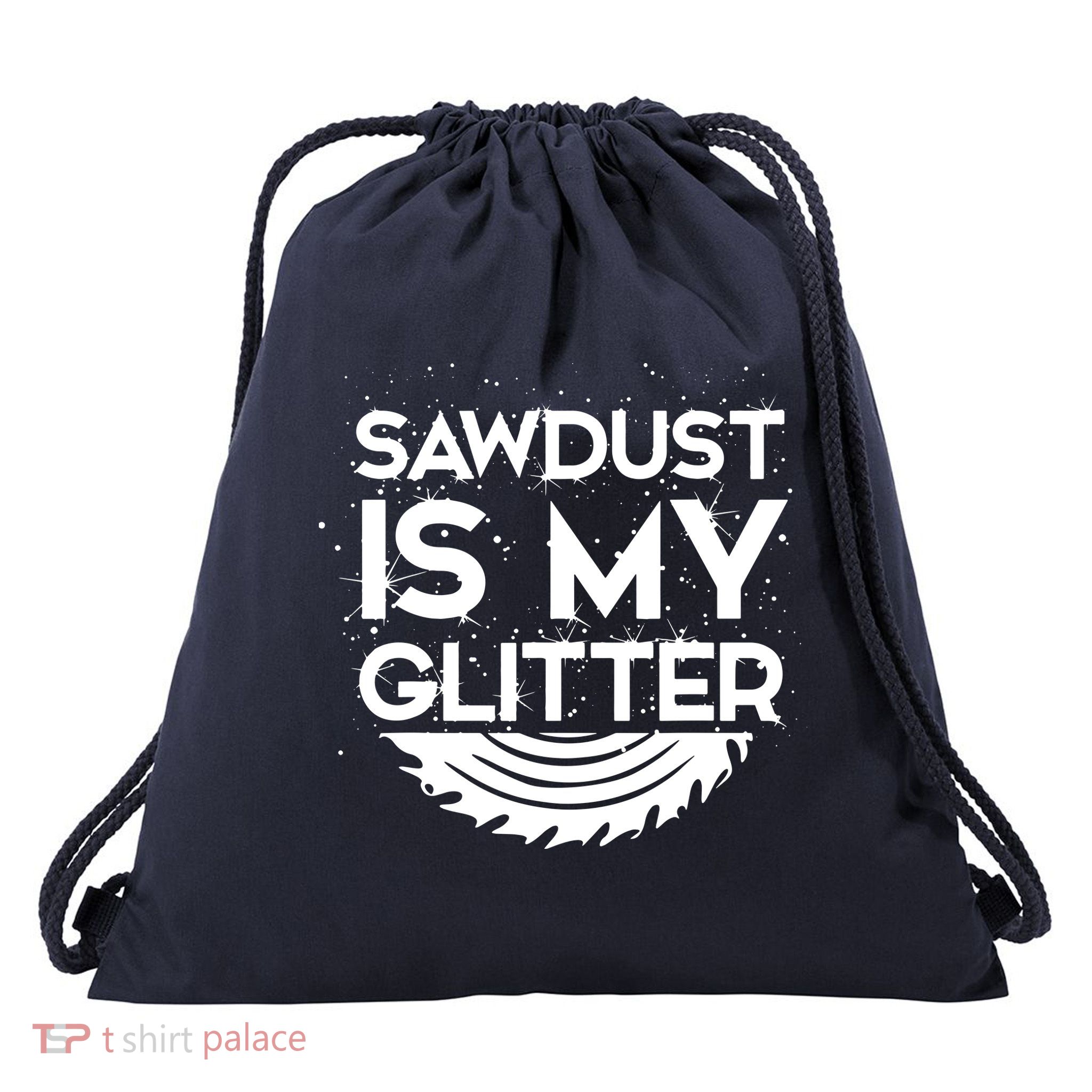 DIY Woodworking Sawdust Design Girl With Tools Gift Drawstring Bag