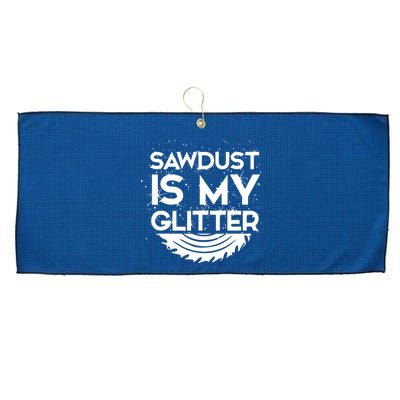 DIY Woodworking Sawdust Design Girl With Tools Gift Large Microfiber Waffle Golf Towel