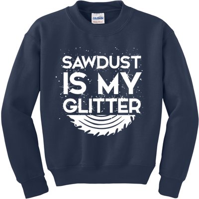 DIY Woodworking Sawdust Design Girl With Tools Gift Kids Sweatshirt