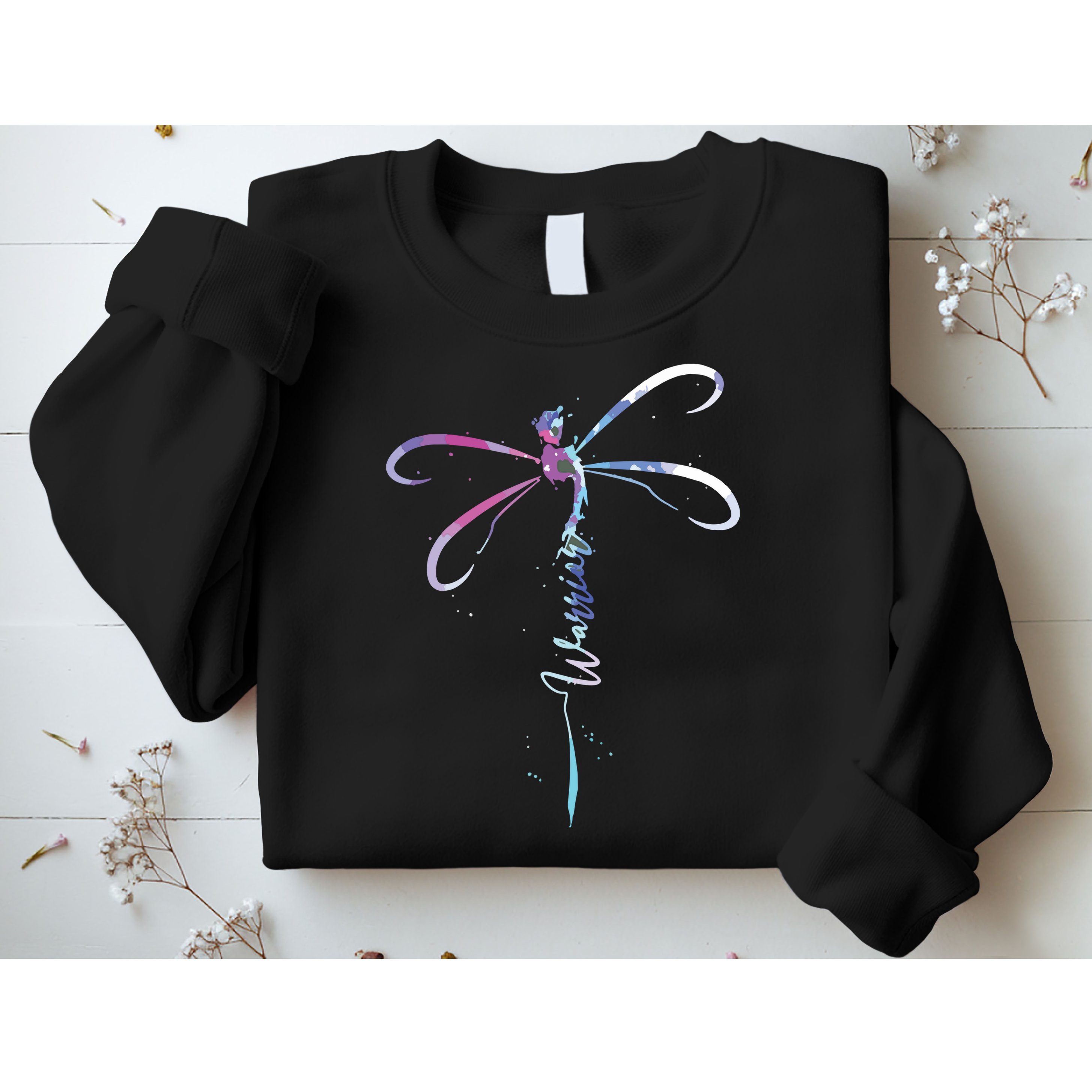 Dragonfly Warrior Semicolon Suicide Prevention Awareness Sweatshirt