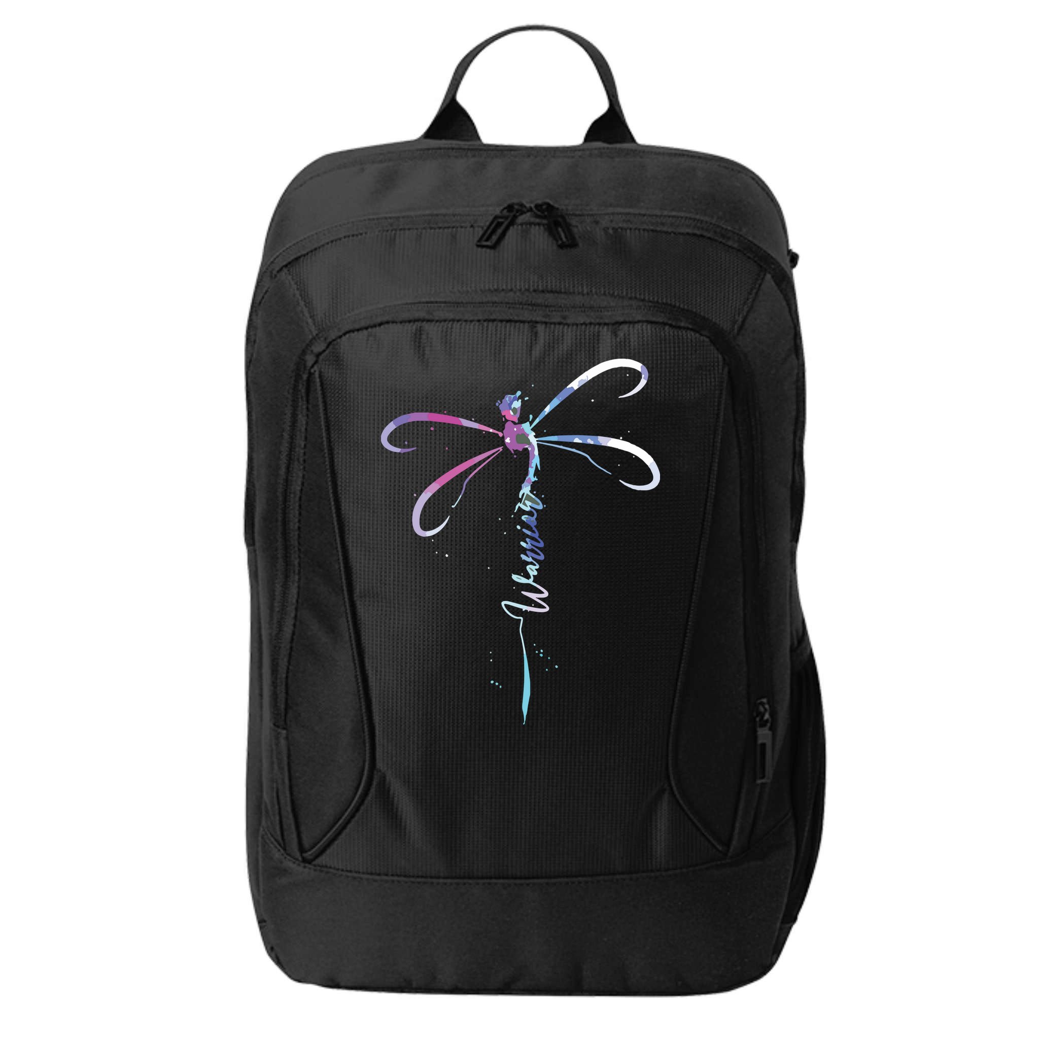 Dragonfly Warrior Semicolon Suicide Prevention Awareness City Backpack