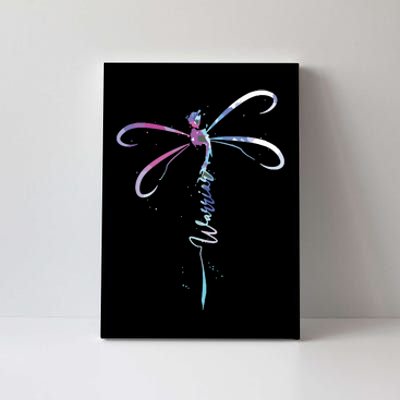 Dragonfly Warrior Semicolon Suicide Prevention Awareness Canvas