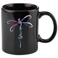 Dragonfly Warrior Semicolon Suicide Prevention Awareness 11oz C Handle Ceramic Mug
