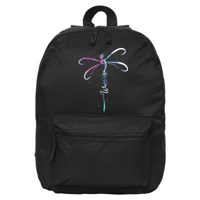 Dragonfly Warrior Semicolon Suicide Prevention Awareness 16 in Basic Backpack