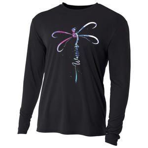 Dragonfly Warrior Semicolon Suicide Prevention Awareness Cooling Performance Long Sleeve Crew