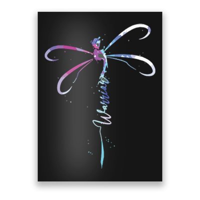 Dragonfly Warrior Semicolon Suicide Prevention Awareness Poster