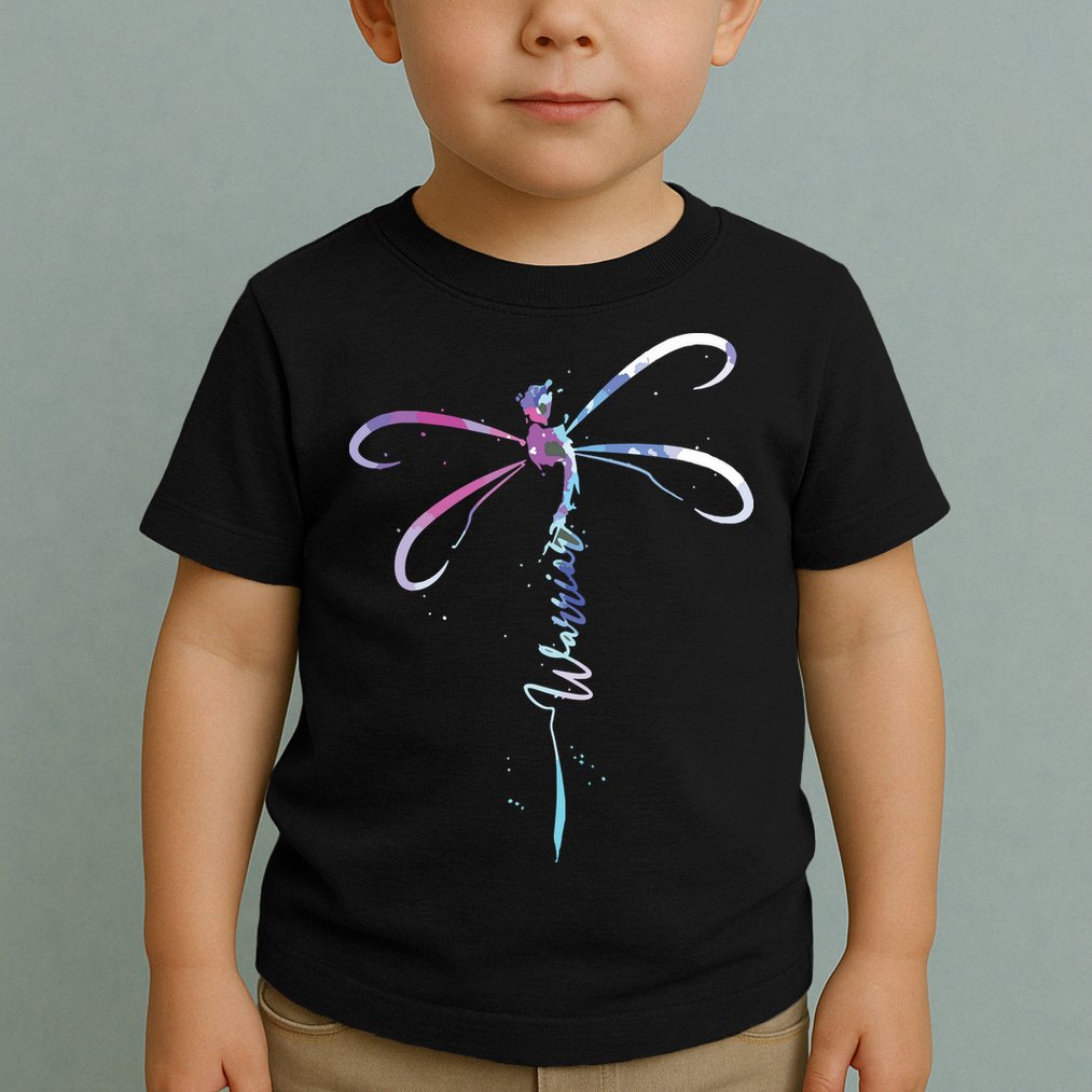 Dragonfly Warrior Semicolon Suicide Prevention Awareness Toddler T-Shirt
