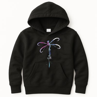 Dragonfly Warrior Semicolon Suicide Prevention Awareness Kids Hoodie