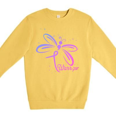 Dragonfly Warrior Suicide Prevention Awareness Premium Crewneck Sweatshirt