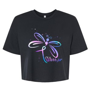 Dragonfly Warrior Suicide Prevention Awareness Bella+Canvas Jersey Crop Tee