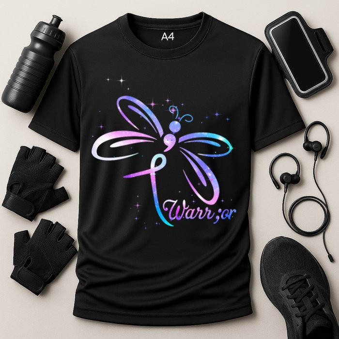 Dragonfly Warrior Suicide Prevention Awareness Cooling Performance Crew T-Shirt