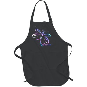 Dragonfly Warrior Suicide Prevention Awareness Full-Length Apron With Pockets