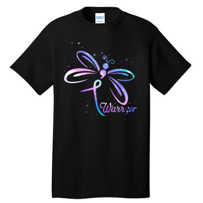 Dragonfly Warrior Suicide Prevention Awareness Tall T-Shirt