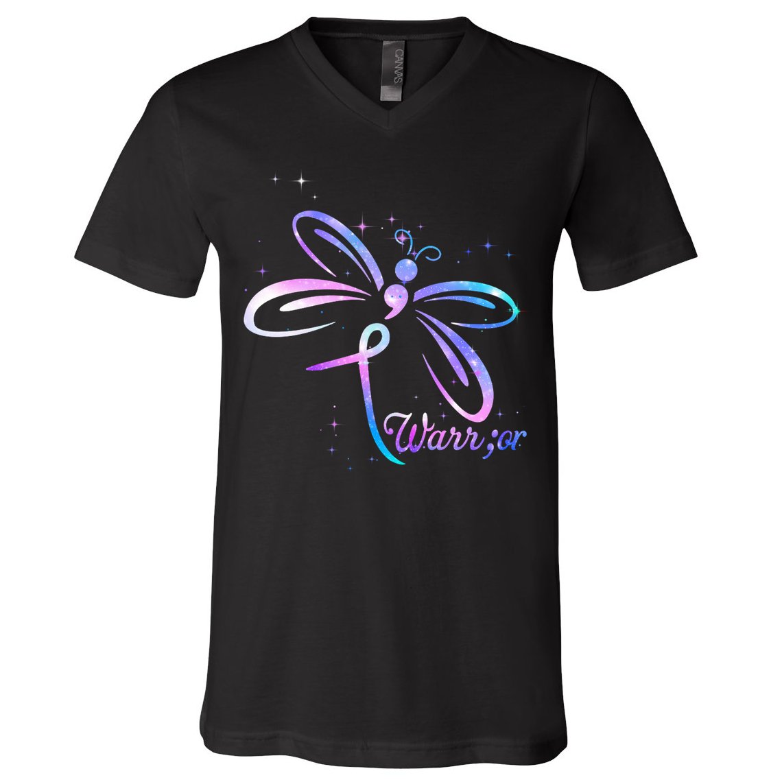 Dragonfly Warrior Suicide Prevention Awareness V-Neck T-Shirt