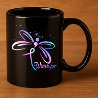 Dragonfly Warrior Suicide Prevention Awareness 11oz C Handle Ceramic Mug