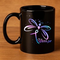 Dragonfly Warrior Suicide Prevention Awareness 11oz C Handle Ceramic Mug