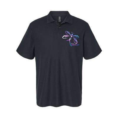 Dragonfly Warrior Suicide Prevention Awareness Softstyle Adult Sport Polo