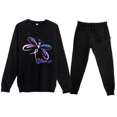 Dragonfly Warrior Suicide Prevention Awareness Premium Crewneck Sweatsuit Set