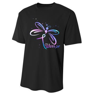 Dragonfly Warrior Suicide Prevention Awareness Performance Sprint T-Shirt