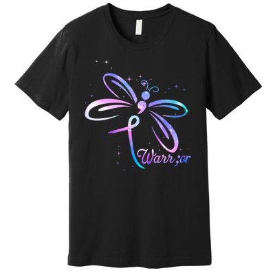 Dragonfly Warrior Suicide Prevention Awareness Premium T-Shirt