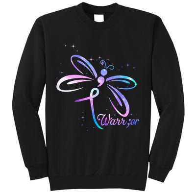 Dragonfly Warrior Suicide Prevention Awareness Tall Sweatshirt
