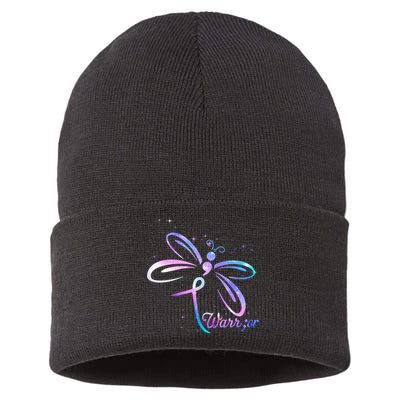 Dragonfly Warrior Suicide Prevention Awareness Sustainable Knit Beanie
