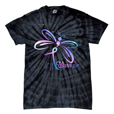 Dragonfly Warrior Suicide Prevention Awareness Tie-Dye T-Shirt