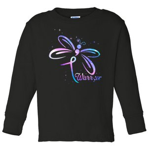 Dragonfly Warrior Suicide Prevention Awareness Toddler Long Sleeve Shirt