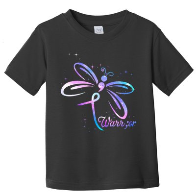 Dragonfly Warrior Suicide Prevention Awareness Toddler T-Shirt
