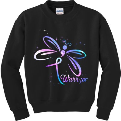 Dragonfly Warrior Suicide Prevention Awareness Kids Sweatshirt