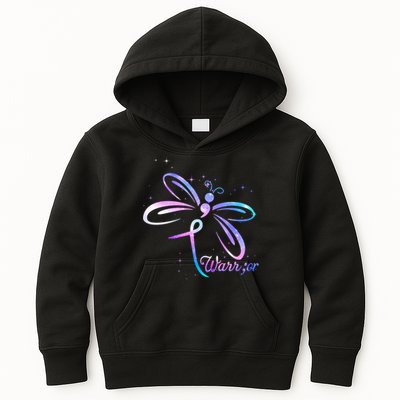 Dragonfly Warrior Suicide Prevention Awareness Kids Hoodie
