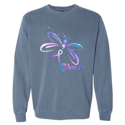 Dragonfly Warrior Suicide Prevention Awareness Garment-Dyed Sweatshirt