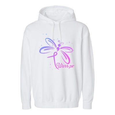 Dragonfly Warrior Suicide Prevention Awareness Garment-Dyed Fleece Hoodie