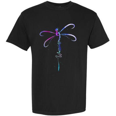 Dragonfly Warrior Semicolon Suicide Prevention Awareness Garment-Dyed Heavyweight T-Shirt