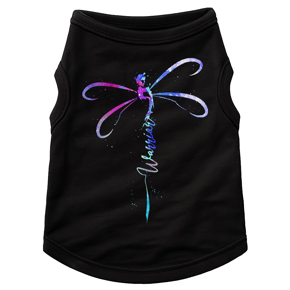 Dragonfly Warrior Semicolon Suicide Prevention Awareness Doggie Tank