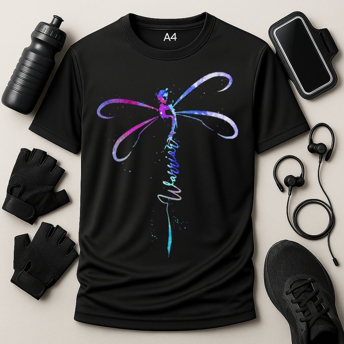 Dragonfly Warrior Semicolon Suicide Prevention Awareness Cooling Performance Crew T-Shirt