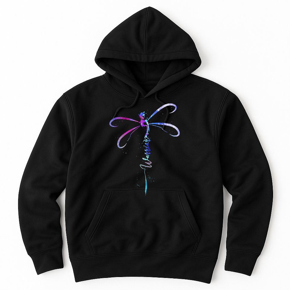 Dragonfly Warrior Semicolon Suicide Prevention Awareness Hoodie