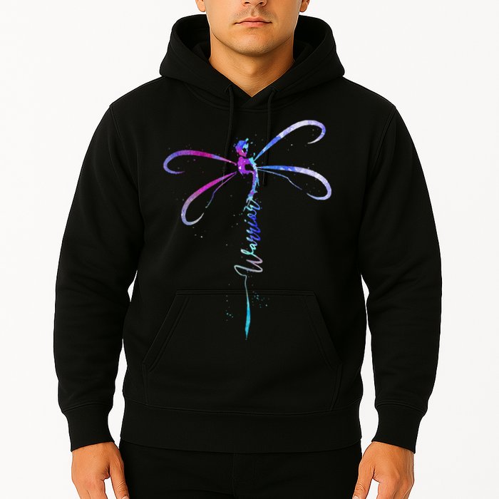 Dragonfly Warrior Semicolon Suicide Prevention Awareness Hoodie