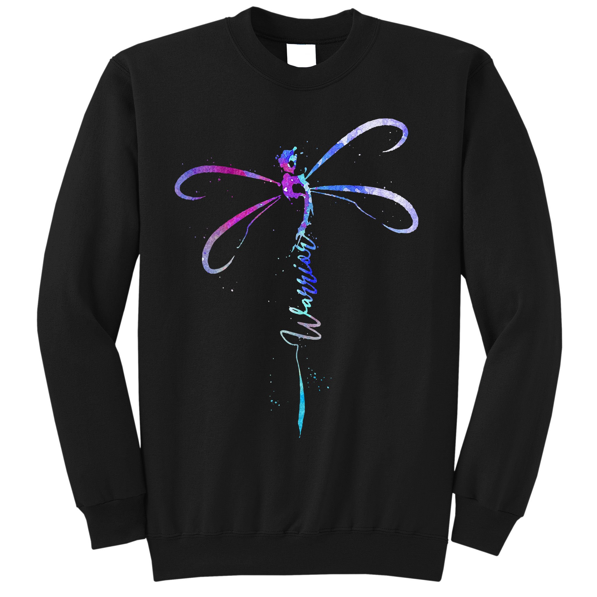 Dragonfly Warrior Semicolon Suicide Prevention Awareness Sweatshirt