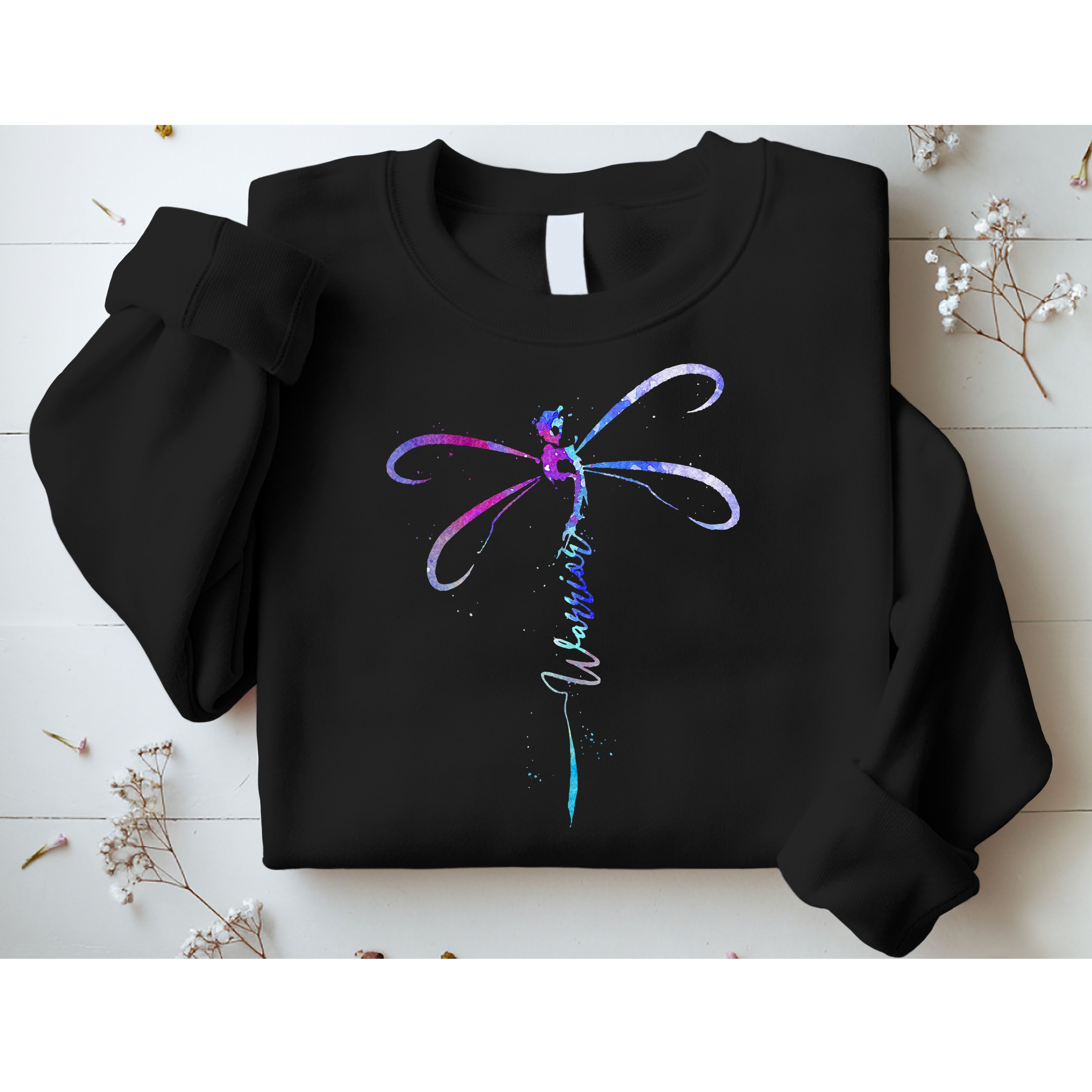 Dragonfly Warrior Semicolon Suicide Prevention Awareness Sweatshirt