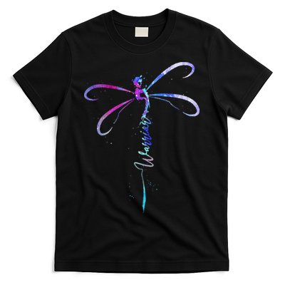 Dragonfly Warrior Semicolon Suicide Prevention Awareness T-Shirt