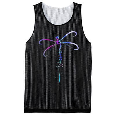 Dragonfly Warrior Semicolon Suicide Prevention Awareness Mesh Reversible Basketball Jersey Tank