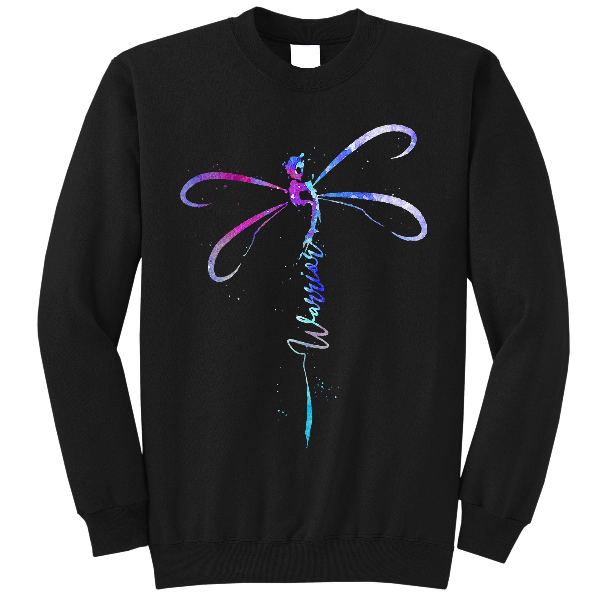 Dragonfly Warrior Semicolon Suicide Prevention Awareness Tall Sweatshirt
