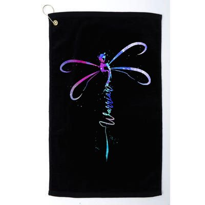 Dragonfly Warrior Semicolon Suicide Prevention Awareness Golf Towel