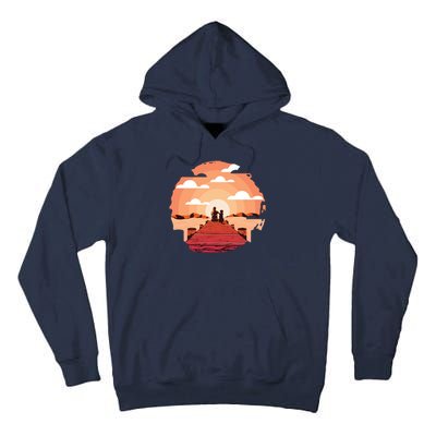 Dog Watching Sunset Tall Hoodie