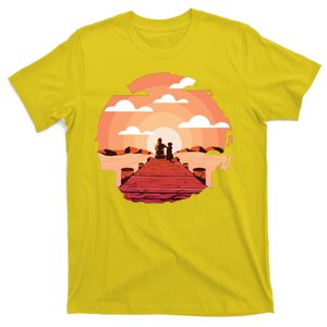 Dog Watching Sunset T-Shirt