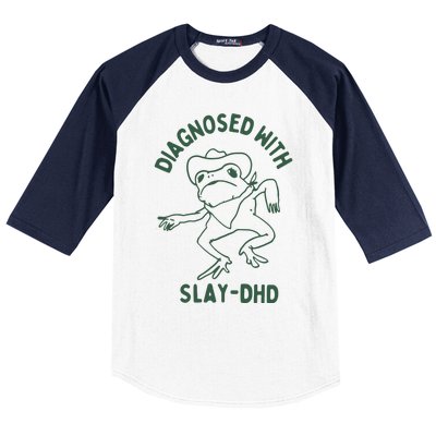 Diagnosed With Slay Dhd Baseball Sleeve Shirt