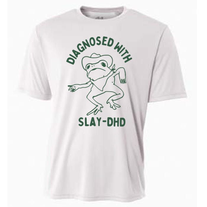 Diagnosed With Slay Dhd Cooling Performance Crew T-Shirt