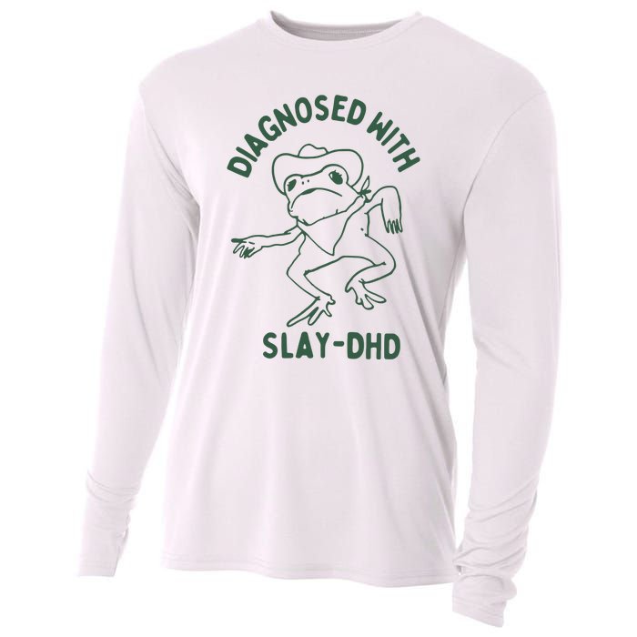 Diagnosed With Slay Dhd Cooling Performance Long Sleeve Crew